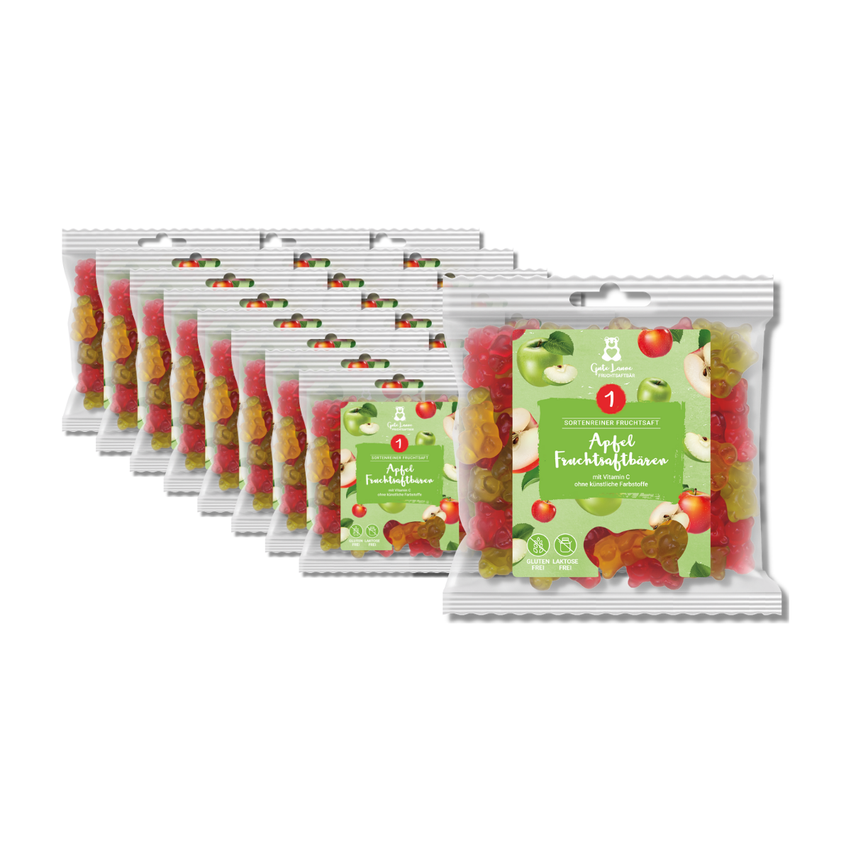 Fruchtgummi Fruchtsaftbären Apfel - Großverpackung (VE mit 23 x 150g Tüten)