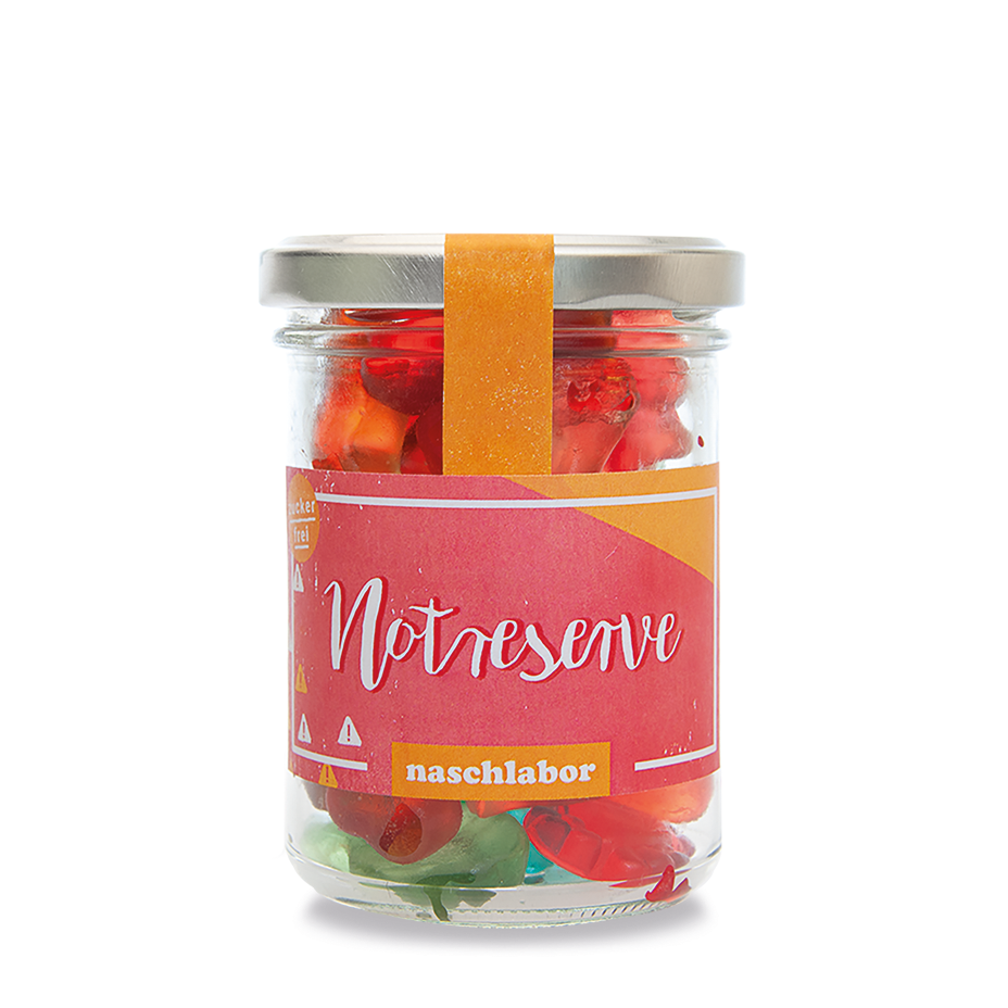 Notreserve - Das Naschglas mit zuckerfreiem Fruchtgummi